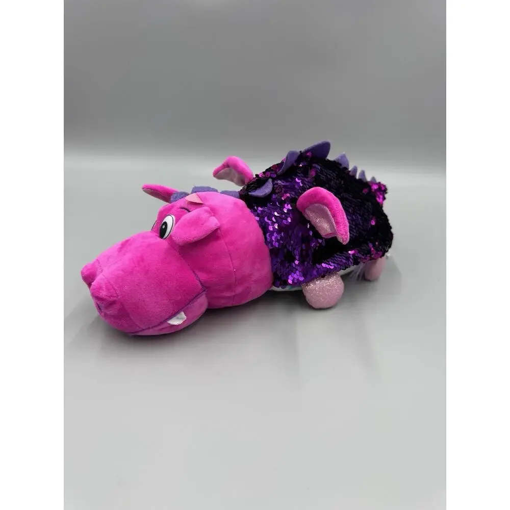Flip A Zoo Stella Unicorn/ Aki Dragon Sequined Plush 11” Stuffed Animal